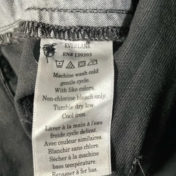 Everlane The Organic Kick Flare Pant Black Organic Cotton NWT - Picture 10 of 12